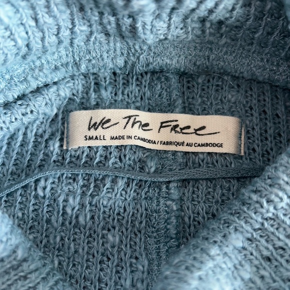 WE THE FREE Tommy Turtle Sweater in green aqua shade pullover - Picture 5 of 8